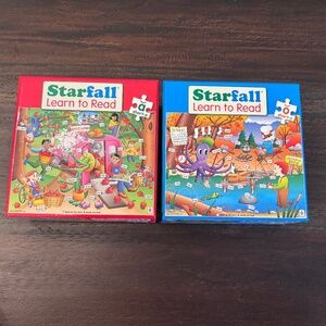 Starfall Puzzles Learn To Read Letter A and O 24 Piece 13" x 10"